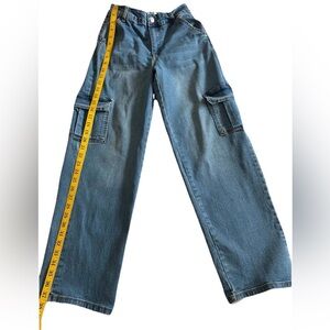 Teen Girls Blue Cargo Wax Jean Denim Collection, Size 3/26